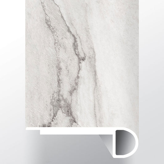 Quarzo Taj ( FLUSH STAIR NOSE [ Marble • Matte • Light ] - LVT * LUXURY VINYL TRIM ) | 2 3/4" X 3/4" X 94"