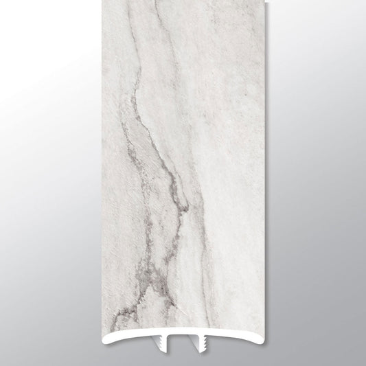 Quarzo Taj ( T MOLDING [ Marble • Matte • Light ] - LVT * LUXURY VINYL TRIM ) | 1 3/4" X 1/4" X 94"
