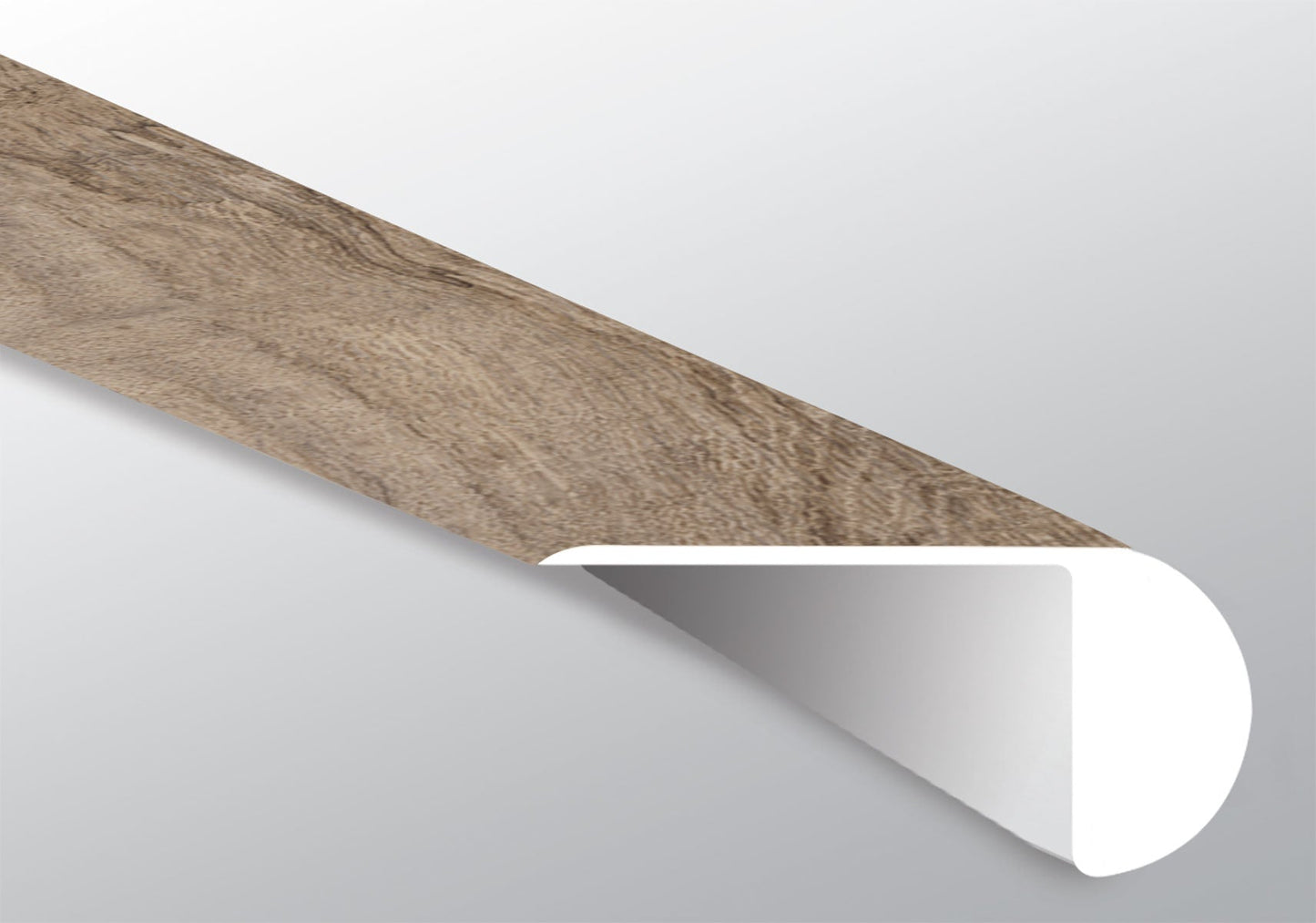 Ryder ( OVERLAPPING STAIR NOSE [ Wood • Matte • Medium ] - LVT * LUXURY VINYL TRIM ) | 2 1/4" X 1" X 94"