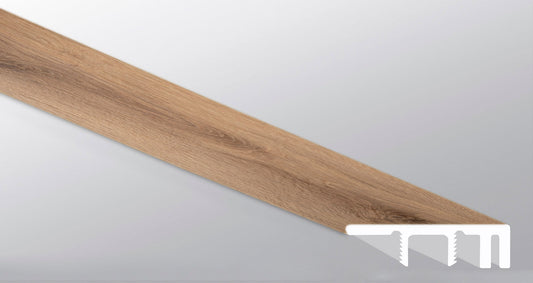 Scandi ( END CAP LARGE [ Wood • Matte • Medium ] - LVT * LUXURY VINYL TRIM ) | 1 1/2" X 1/2" X 94"