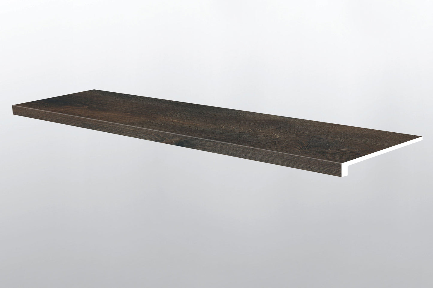 Stable ( STAIR TREAD EASED EDGE [ Wood • Matte • Dark ] - LVT * LUXURY VINYL TRIM ) | 1 1/2" X 1/4" X 47 1/2"