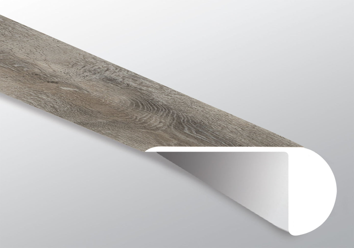 STABLETON ( OVERLAPPING STAIR NOSE [ Wood • Matte • Medium ] - LVT * LUXURY VINYL TRIM ) | 2 1/4" X 1" X 94"