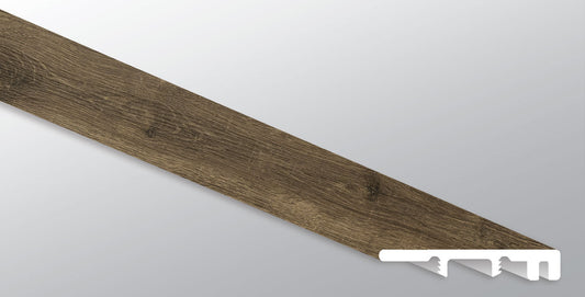 Walnut Waves ( END CAP [ Wood • Matte • Medium ] - LVT * LUXURY VINYL TRIM ) | 1 1/2" X 1/4" X 94"