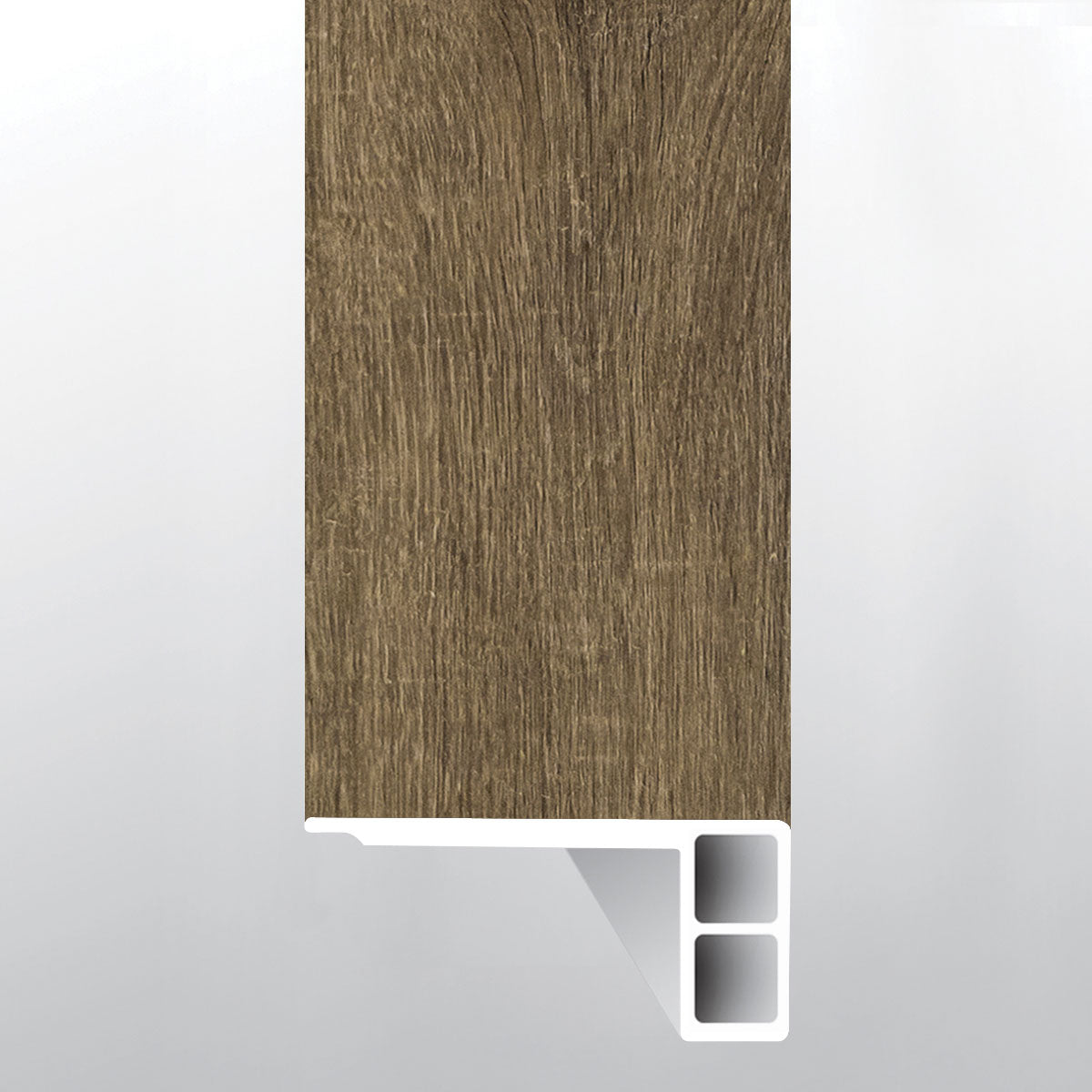 Walnut Waves ( FLUSH STAIR NOSE EASED EDGE [ Wood • Matte • Medium ] - LVT * LUXURY VINYL TRIM ) | 2 3/4" X 3/4" X 94"