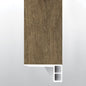 Walnut Waves ( FLUSH STAIR NOSE EASED EDGE [ Wood • Matte • Medium ] - LVT * LUXURY VINYL TRIM ) | 2 3/4" X 3/4" X 94"