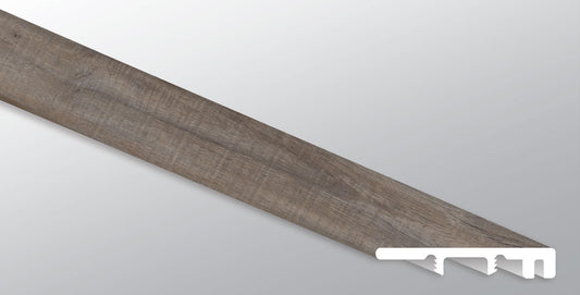 Weathered Brina ( END CAP [ Wood • Matte • Medium ] - LVT * LUXURY VINYL TRIM ) | 1 1/2" X 1/4" X 94"
