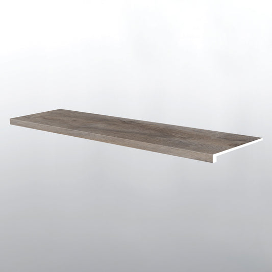 Weathered Brina ( STAIR TREAD EASED EDGE [ Wood • Matte • Medium ] - LVT * LUXURY VINYL TRIM ) | 1 1/2" X 1/4" X 47 1/2"