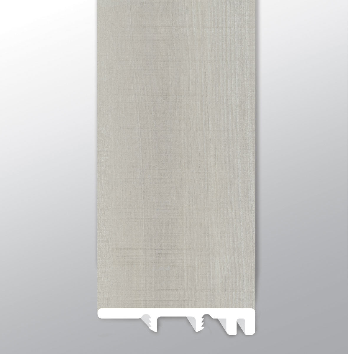 Whitby White ( END CAP [ Wood • Matte • Light ] - LVT * LUXURY VINYL TRIM ) | 1 1/2" X 1/4" X 94"