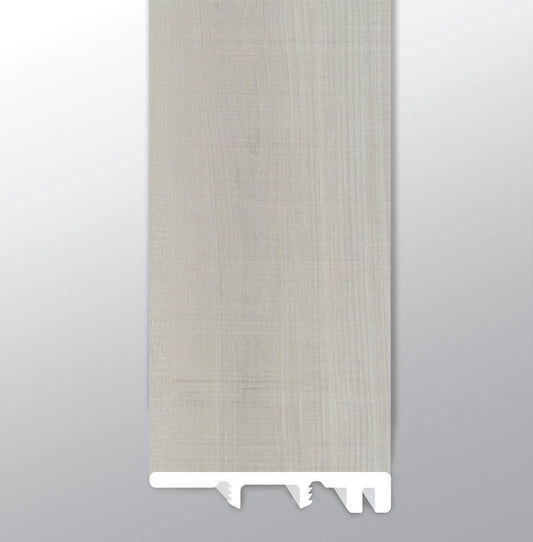 Whitby White ( END CAP [ Wood • Matte • Light ] - LVT * LUXURY VINYL TRIM ) | 1 1/2" X 1/4" X 94"