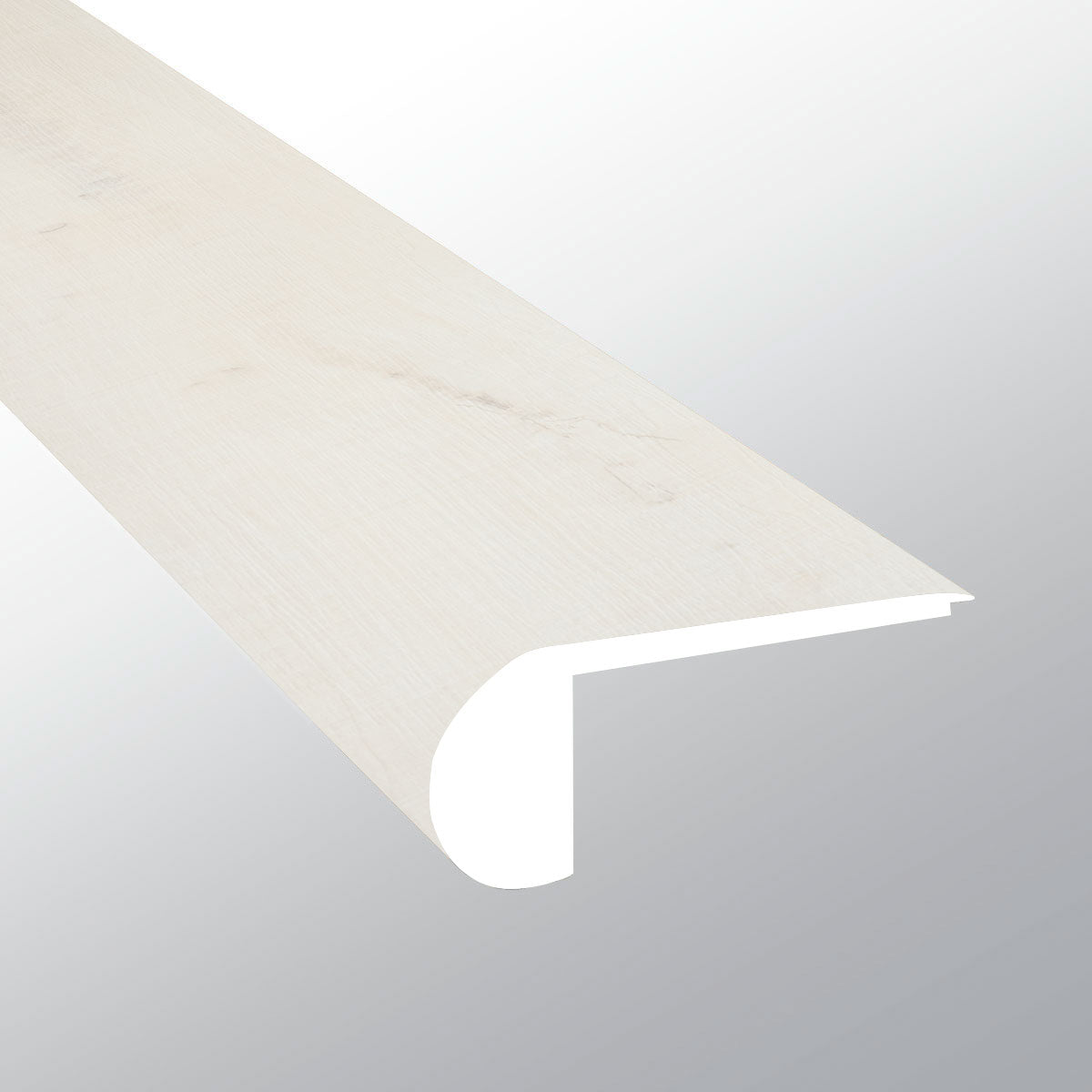 Whitby White ( FLUSH STAIR NOSE [ Wood • Matte • Light ] - LVT * LUXURY VINYL TRIM ) | 2 3/4" X 3/4" X 94"