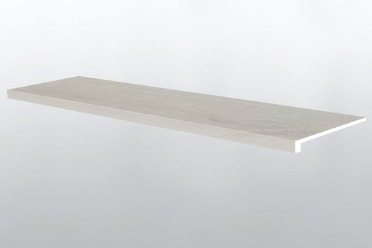 Whitby White ( STAIR TREAD EASED EDGE [ Wood • Matte • Light ] - LVT * LUXURY VINYL TRIM ) | 1 1/2" X 1/4" X 47 1/2"