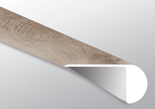 Whitfield Gray ( OVERLAPPING STAIR NOSE [ Wood • Matte • Medium ] - LVT * LUXURY VINYL TRIM ) | 2 1/4" X 1" X 94"