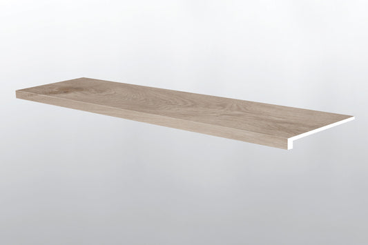 Whitfield Gray ( STAIR TREAD EASED EDGE [ Wood • Matte • Medium ] - LVT * LUXURY VINYL TRIM ) | 1 1/2" X 1/4" X 47 1/2"
