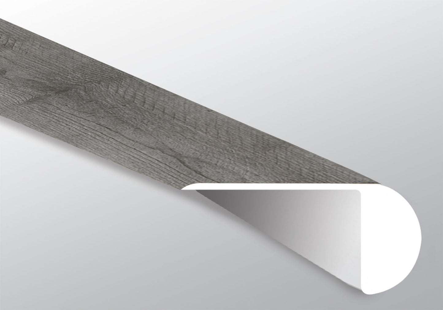 Woodrift Gray ( OVERLAPPING STAIR NOSE [ Wood • Matte • Medium ] - LVT * LUXURY VINYL TRIM ) | 2 1/4" X 1" X 94"