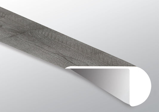 Woodrift Gray ( OVERLAPPING STAIR NOSE [ Wood • Matte • Medium ] - LVT * LUXURY VINYL TRIM ) | 2 1/4" X 1" X 94"