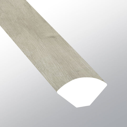 York Gray ( QUARTER ROUND [ Wood • Matte • Light ] - LVT * LUXURY VINYL TRIM ) | 5/8" X 3/4" X 94"
